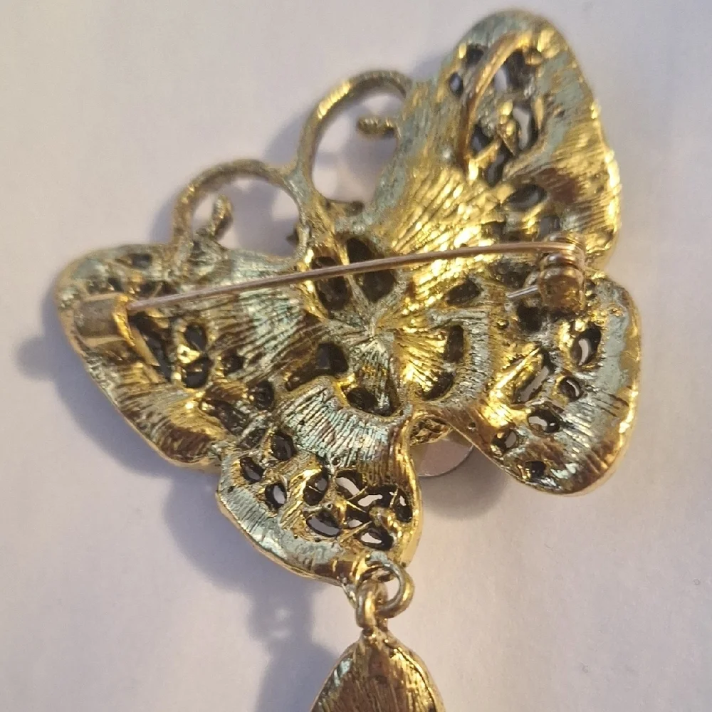 Elegant Blue Butterfly Brooch